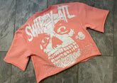 Hearujoy Harajuku Oversized Pink Internet Money Cropped graphic t shirts Cropped T shirt Y2k Tops Couples Gothic Style Streetwear